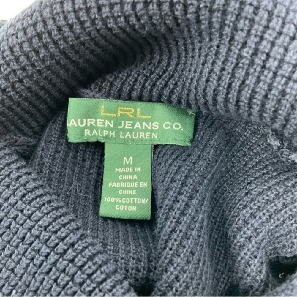 Ralph Lauren Womens Cowl Neck Sweater Navy Blue Size Medium H13 - Picture 6 of 7